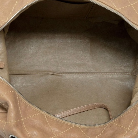 CHANEL CC Caviar Beige Wild Stitch Tote Bag Palladium Chain Purse HOST PICK 💖5 - Picture 11 of 16